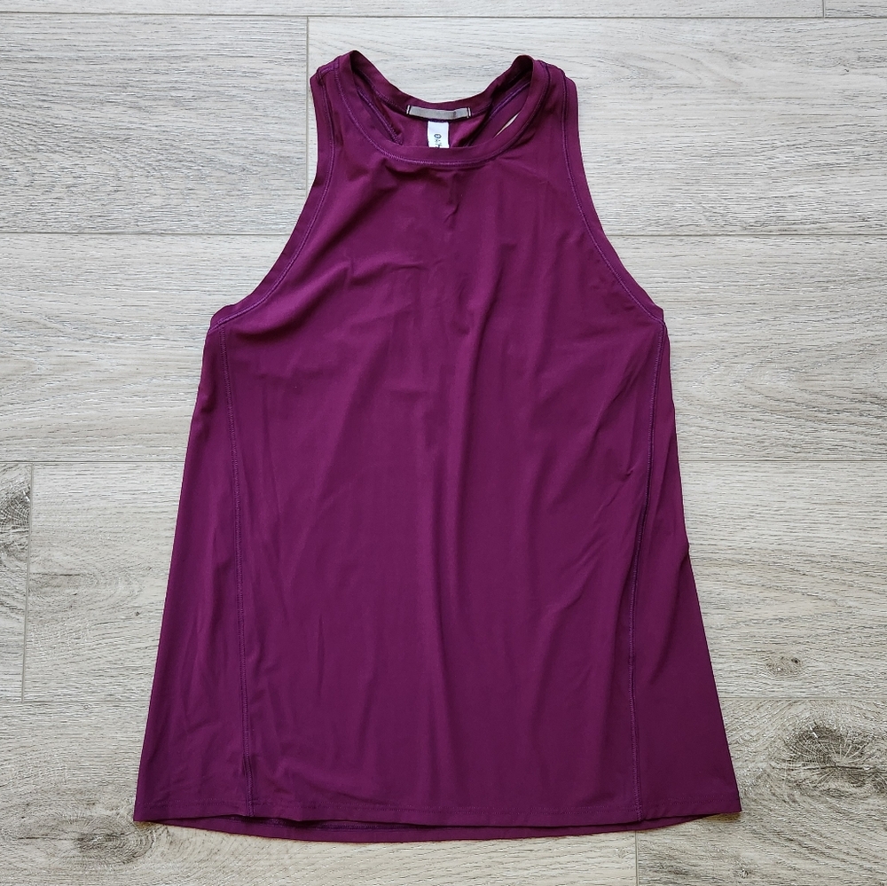 Athleta Burgundy Tank Top Shirt Womens Xxs Loose Fitting Racerback Activewear